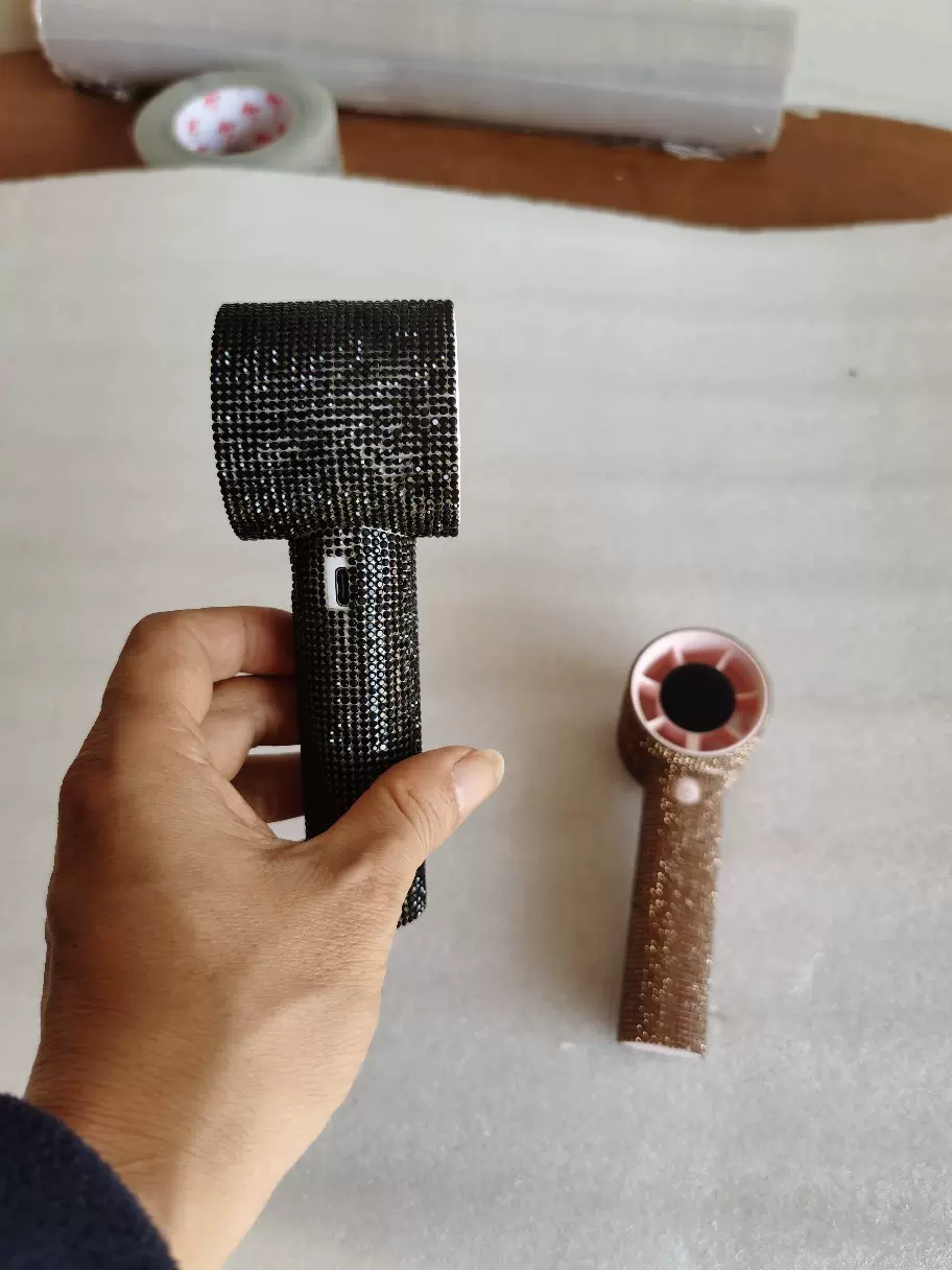 小风扇贴钻 歺具水晶钻贴 全包镶钻保护套 高大上玻璃钻贴