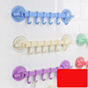 Kitchen -free wall -mounted wall -mounted lock -type suction cups 6 consecutive hook bathroom bathroom bathrooms free nail hooks
