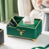 Light luxury stripe golden deer green