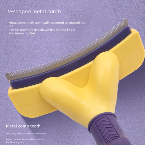 Pet Automatic De-shedding Comb Cat Floating Hair Removing Shaver Dog Grooming Tool for Dogs Untangling Scratching Comb