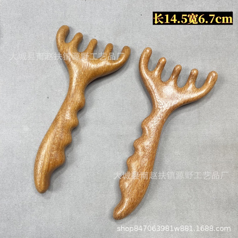 卸売り龍鳳檀木頭部海馬マッサージ櫛頭治療イルカ頭皮マッサージ五球金糸檀経絡櫛|undefined