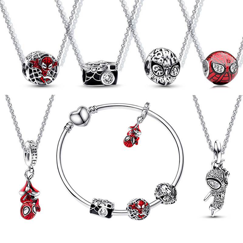Winter Panjia Spider-Man Series Necklace Bracelet Loose Beads String Beads Pendant DIY Bracelet Bangle Accessories Beads Winter Panjia Spider-Man Series Necklace Bracelet Loose Beads String Beads Pendant DIY Bracelet Bangle Accessories Beads