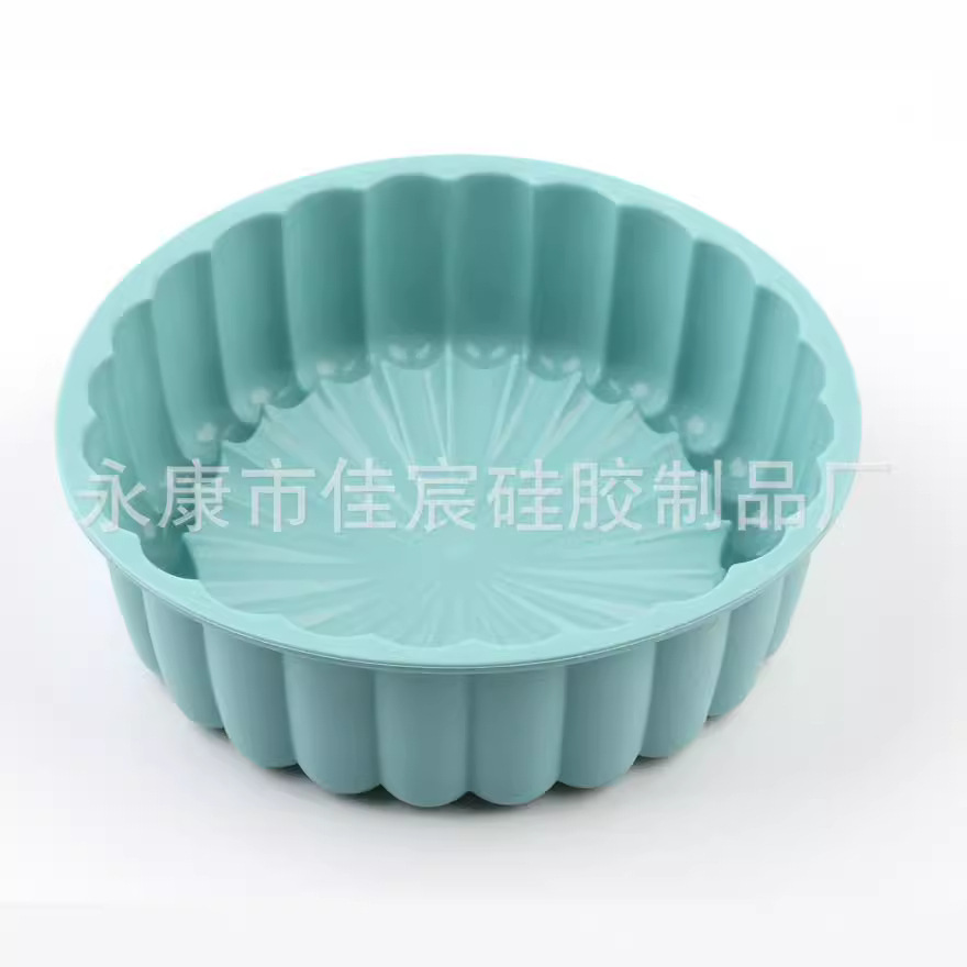 Cross-border hot selling baking silicone 100-fold round cake mold sunflower silicone mold spot wholesale