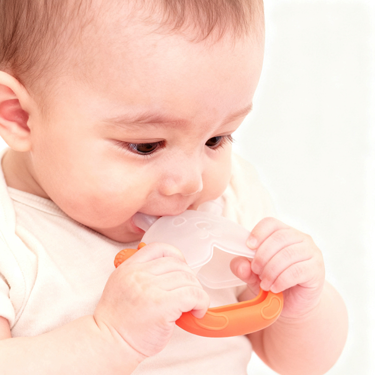 Teething Toy Baby Food-Grade Silicone Anti-Hand Chewing Baby Teething Period Soothing Chewable Teething Stick Can Be Boiled Chewable