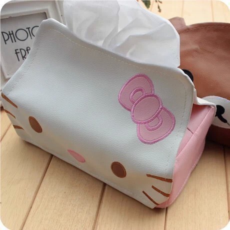 Cartoon tissue set cute tissue box tissue box creative paper tissue box creative tissue box fabric bathroom