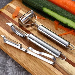 Stainless Steel Peeler, Household Potato & Melon Slicer, Duck Feather Clip, Fruit Peeler – 3-Piece Kitchen Gadget Set