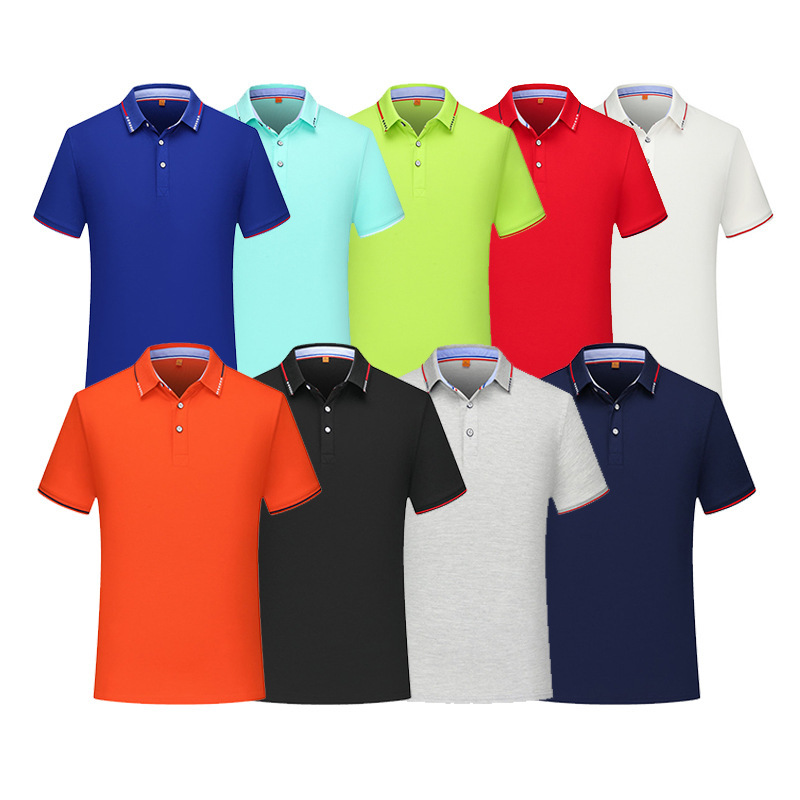 2021年夏季新款男女短袖薄款舒适翻领文化衫夏季修身气质工作服|ru