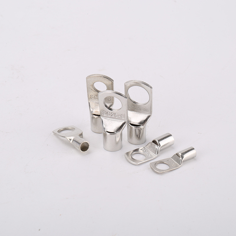 SC220PCS 구리 노즈 와이어 터미널 커넥터, 냉압착 와이어 터미널, 와이어 노즈, 압착 와이어 이어, 오픈 노즈