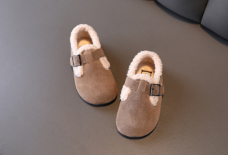 Barns bomullsskor plyschisolering vinterpäls och bönor tjejer med prinsessskor,_voghion.com