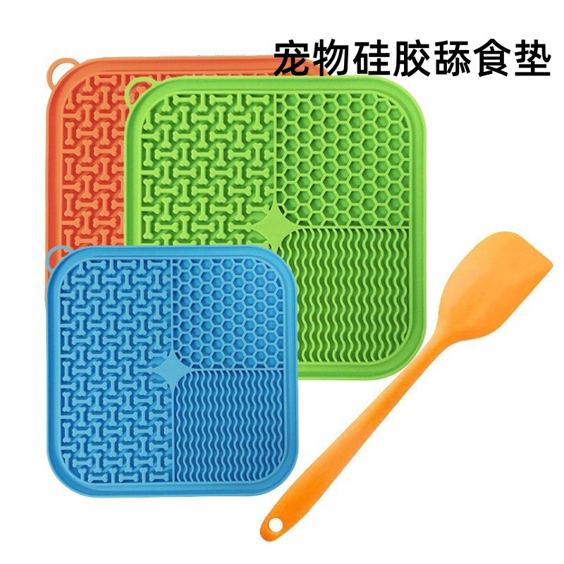 El estilo de explosión de Amazonas es adecuado para todo tipo de almohadillas de lamiendo de silicona para mascotas, almohadillas de comida lenta para perros, almohadillas antideslizantes con ventosa