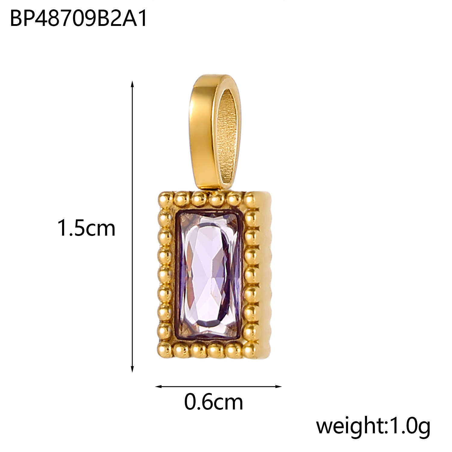 2g Weight Pendant Jewelry Making Type 6 * 15mm Jewelry Making Size Zircon Inlay Material DIY Jewelry Accessories Classification 1 Piece Quantity 304 Stainless Steel Material Rectangle Pattern Inlay Design Shiny Style 1 Piece 6 * 15mm 304 Stainless Steel Zircon Rectangle Pendant 2