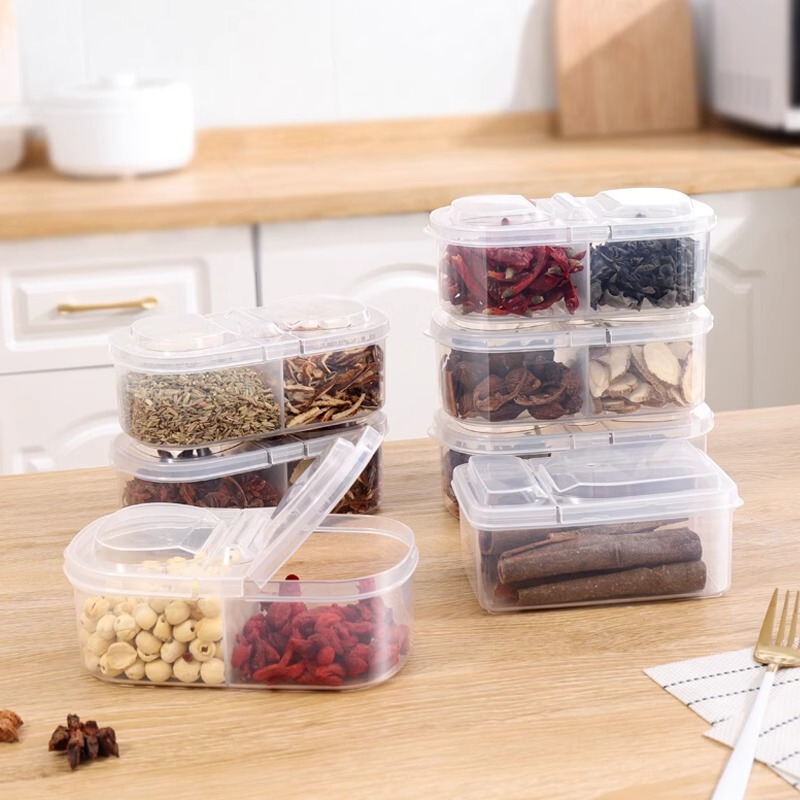 香料収納ケース卸売り家庭用キッチン収納ケースサンショウ調味料缶五穀雑穀プラスチック密封缶|undefined