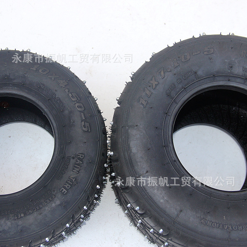 Competitive Go-Kart 10X4.50-5 11* 7.1-5inch Vacuum Spike Tires, Anti-Slip Snow and Ice Tires