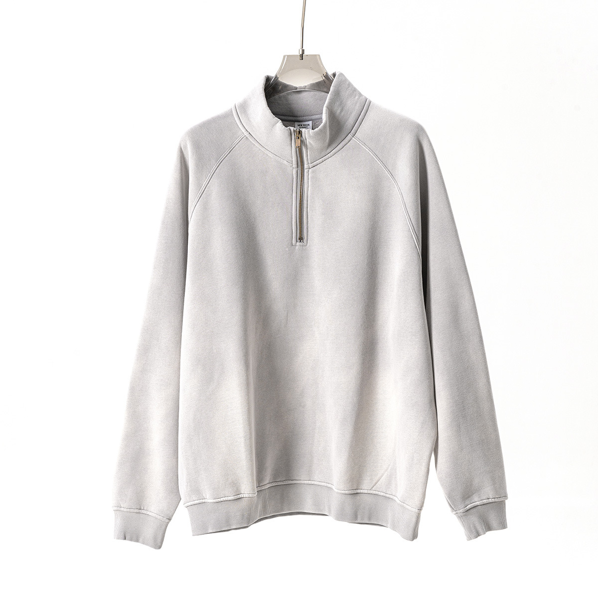 Men's Sweatshirt Half Zip Raglan Sleeve Oversize Sweater Jacket_voghion.com