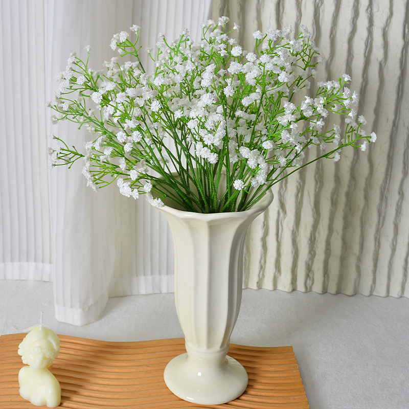 Simulación Gypsophila Un solo ramo de plástico Gypsophila Home Decoración de interiores Boda Flor simulada al por mayor