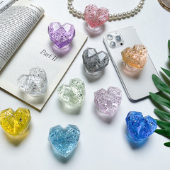 Creative Phone Airbag Bracket Adhesive Adjustable Droplet Gel Heart Sparkle Colorful Transparent Korean Instagram Bracket