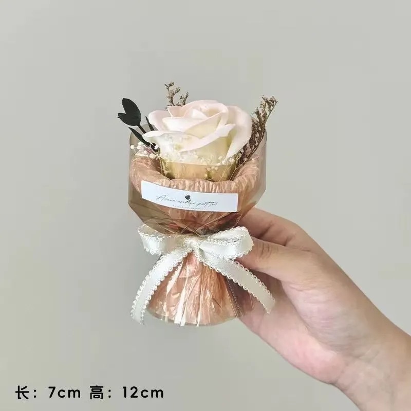 七夕教师节礼物迷你口袋见面小花束玫瑰向日葵永生花仿真花伴手礼|undefined