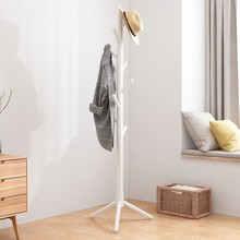实木衣帽架落地卧室内置物客厅挂衣服架子家用单杆立式简易挂包架