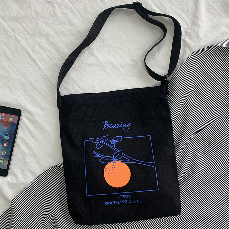 Crossbody bolsa de lona para las mujeres all-matching ins celebridad Internet de gran capacidad nuevos deportes engrosados estilo coreano estudiante tutorial portátil