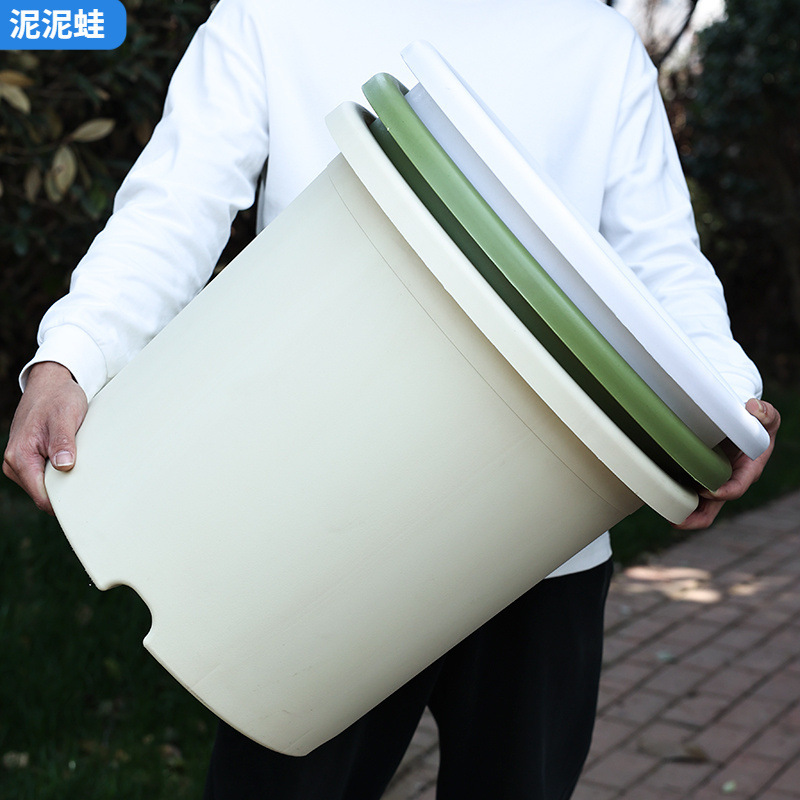 Environmentally Friendly Thickeneded Extra Large Flower Pot Sun-resistant Extra Large Diameter Resin Flower Pot Gallon Root Control Plastic Flower Pot Household Tree Planting