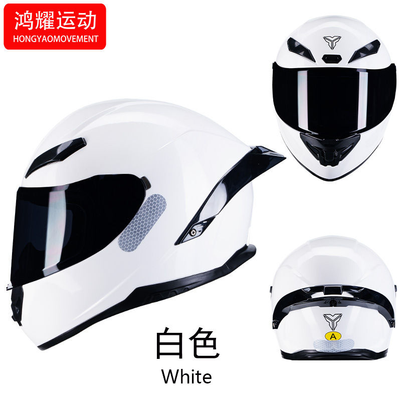 Hongyao gran casco de cola eléctrica montar casco completo hombre y mujer Bluetooth personalidad cool motocicleta eléctrica casco retro