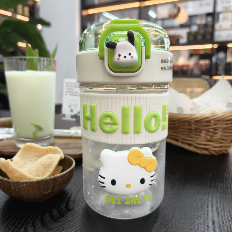 녹색 식품 등급 + 작은 인형 4개 + 3D 큰 고양이 머리