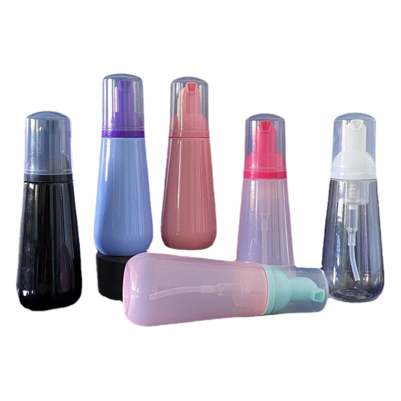 En existencia PET60/100/botella cónica botella de espuma de plástico botella de fondo de arco Limpieza Mousse limpieza burbuja sub-botella