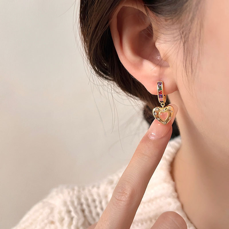 Opal único asimétrico estrella encantadora pendientes hembra 2023 moda luz lujo nicho diseño pendientes de alto grado