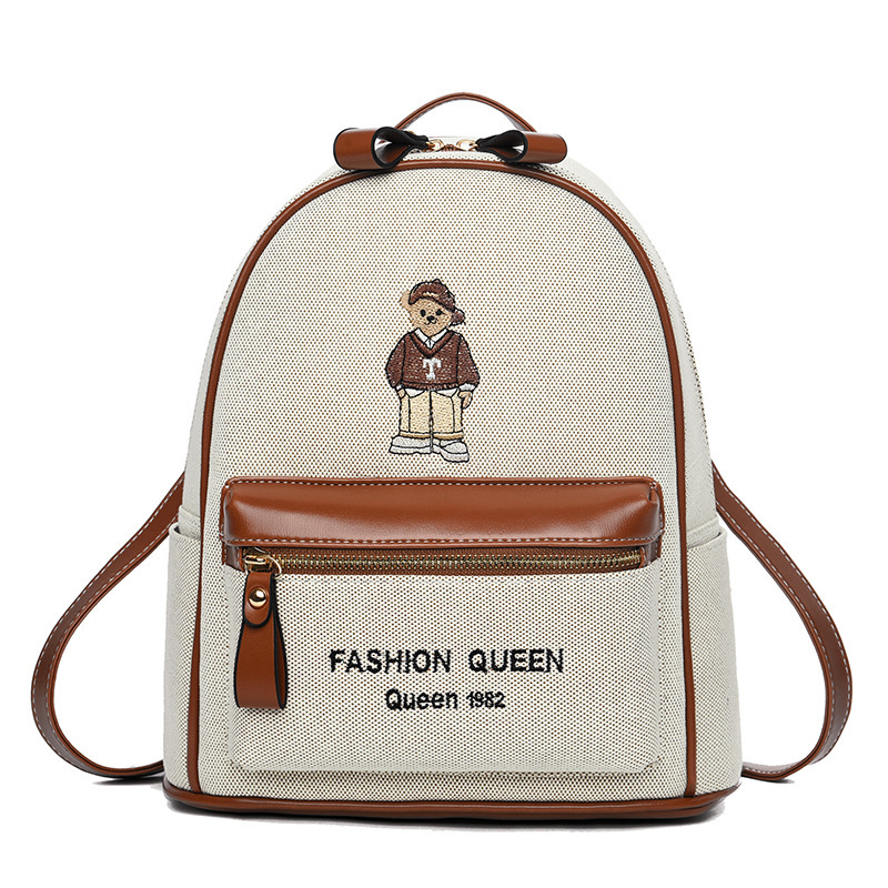 Mochila mujer 2025 nuevo estilo estudiante universitaria modelo de dibujos animados mochila de viaje mochila de gran capacidad de doble uso