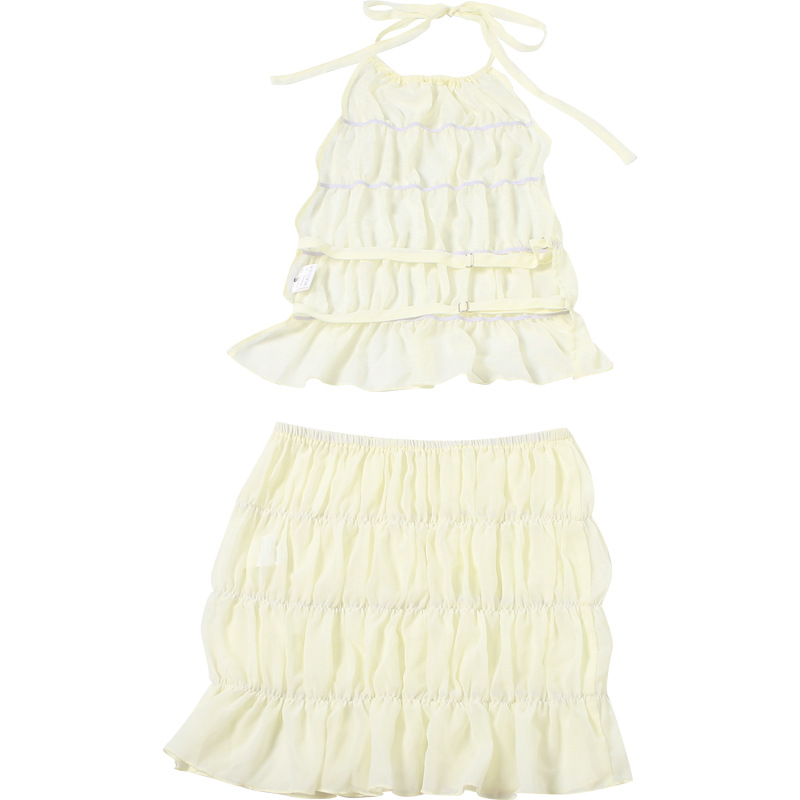 Stilvolles Ärmelloses Neckholder-oberteil Mit Shorts Set Damen_voghion.com