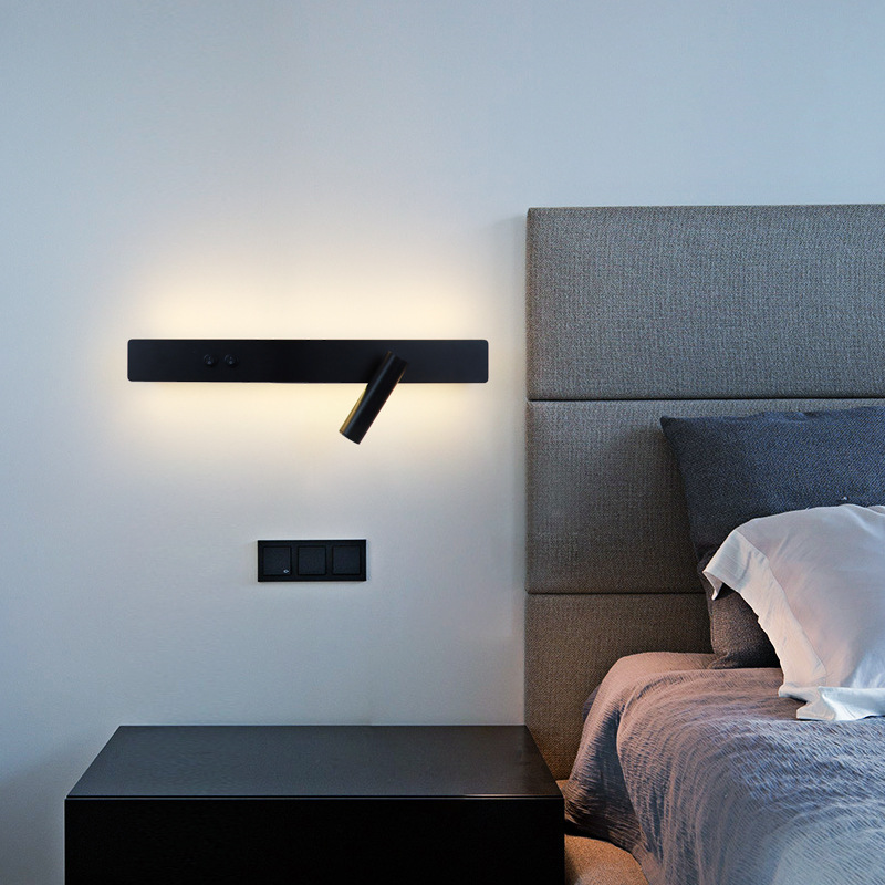 Indoor Wall Lamp for Living Room, Bedroom, Doorway, Hallway, Simple Aluminum Acrylic Bedside Strip Light, Long Strip for Entryway