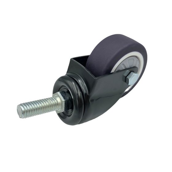 Silent screw universal wheel 1.6/2/3 inch M10 with brake steering caster furniture rubber wheel screw roller