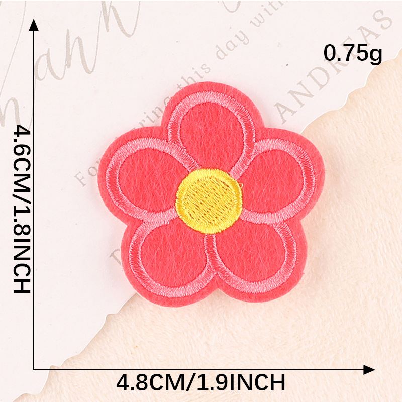 Iron on patches multi-color flower luggage clothing accessories adhesive patch sticker embroidery cloth sticker