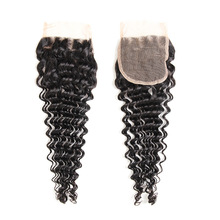 ���S4*4 human hair HD lace closure kinky curly혰l��ʿ�W�l�K