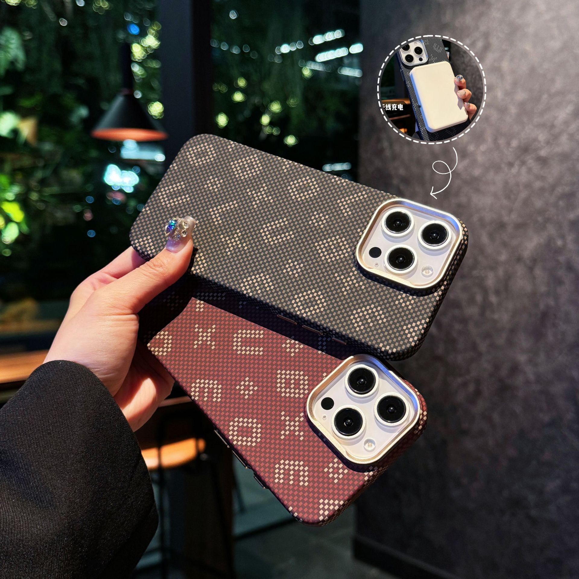 适用苹果17Promax磁吸手机壳銮金字母华为Mate70Pro+防摔保护套PC