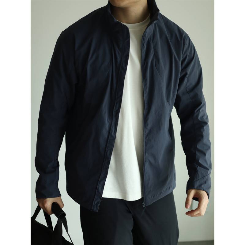 Casual Men's Jacket Thin Lightweight Spring and Summer New Stand Collar Jacket Business Jacket Men Wholesale