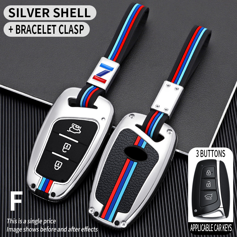 FF 실버 팔찌(완전한 세트) - 버튼 3개