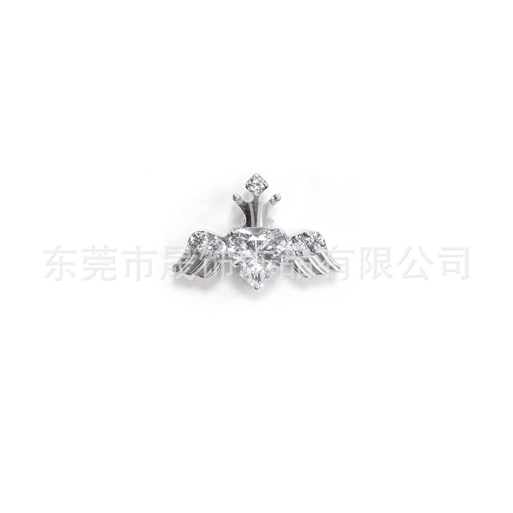 F136 Titanium Alloy Heart 天使翅膀 Ear Stud Studded 5A Cubic Zirconia Helix Cartilage Stud G23 Titanium Internal Thread Piercing Jewelry