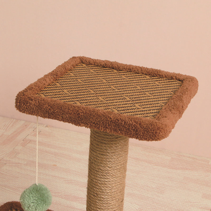迈北彼夏季藤席猫爬架小型猫抓板木质猫跳台猫咪磨爪抓柱玩具
