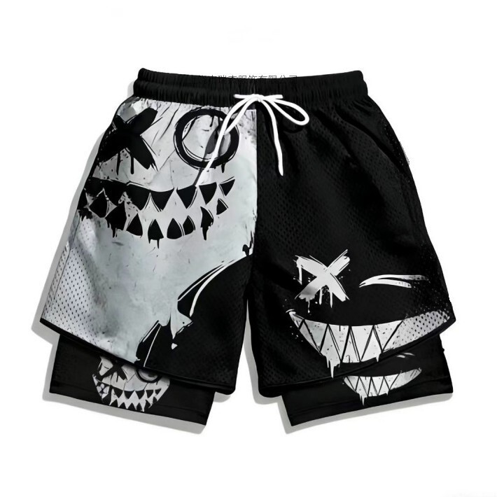 New Direct-Selling Cross-Border Breathable Quick-Dry Sports Pants for Men, Double-Layer Trendy Brand Summer Casual Fitness Sports Shorts New Direct-Selling Cross-Border Breathable Quick-Dry Sports Pants for Men, Double-Layer Trendy Brand Summer Casual Fitness Sports Shorts