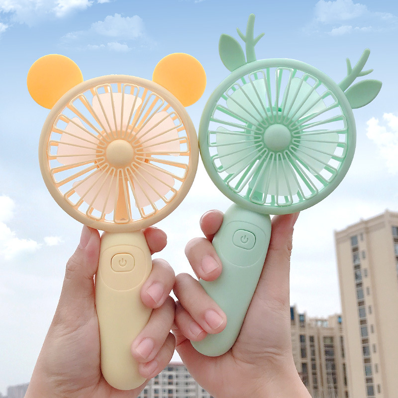 Special Offer Summer Mini Fan hold Wind power student Cartoon dormitory desktop Mute electric fan wholesale