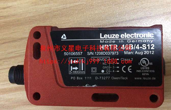德国Leuze传感器 HRTR 46B/4-S12 IHRT 46B/4-S12，全新原装 询价
