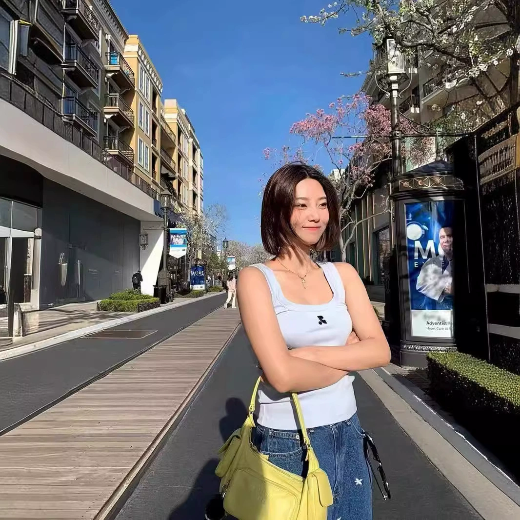 Корейский нишевой бренд RR летний новый двухсторонний жилет прилив минималистский буквенно-принт дикий камзол жилет