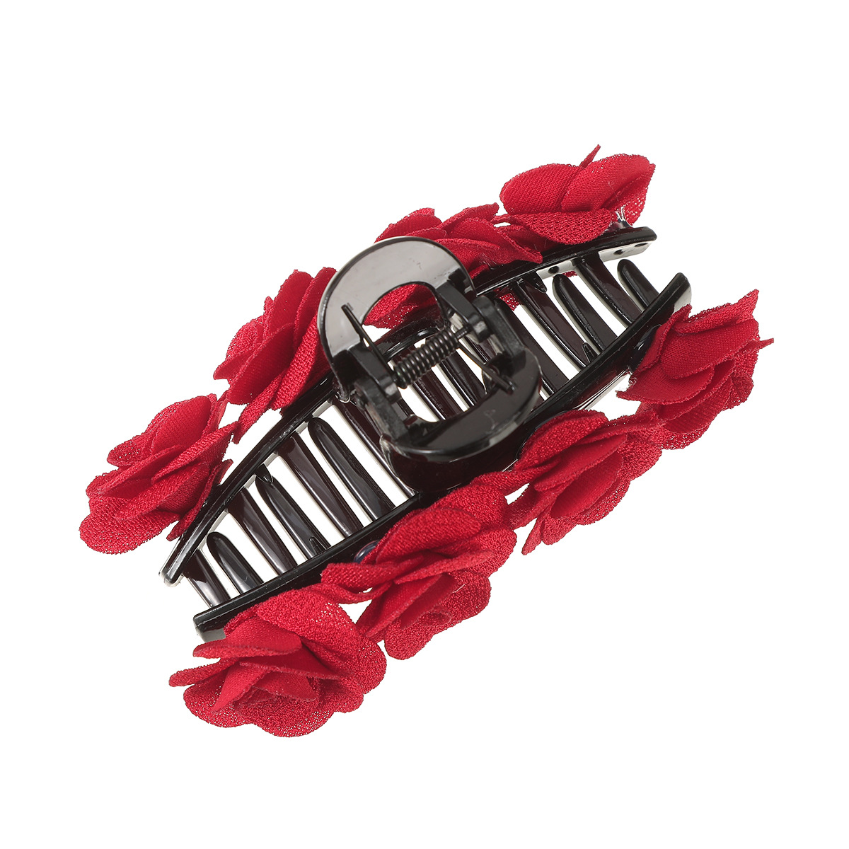 50g Weight Hair Claws Hair Accessories Type 1 Piece Quantity Tea Party, Shopping Occasion Cloth Material Rose Pattern All Seasons Season Women's Gender Elegant Style Elegant Women's Rose Cloth Hair Claws 1