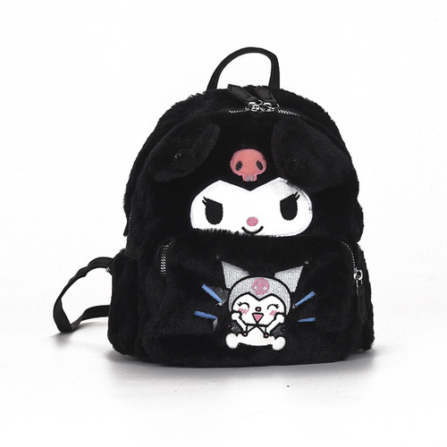 新款毛绒玩具包卡通公仔库洛米KT猫布丁狗玩偶双肩背厂家直销