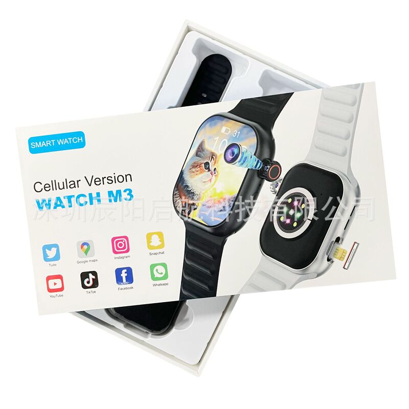 Cross-Border Popular B29 Smart Watch Hd Large Screen + 5g Plug-In Card Full Netcom Android System Multi-Function Watch