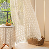 Crochet, woven retro cloth, country lace curtain with tassels, American style, french style, cotton and linen