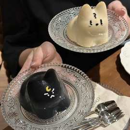 幽灵造型小猫奶冻硅胶模具DIY卡通慕斯蛋糕立体布丁硅胶模具