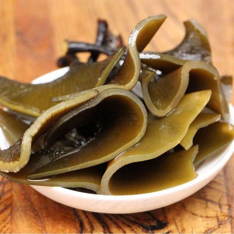 Sun-Dried Thick Kelp Stems Hai Dai Tou 250g Soft Chewy Sand-Free Seaweed Root for Soup and Cold Dishes in use