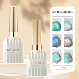 6 Color Aurora Unicorn Series Mermaid Ji Polarized Color Stackable Figure Any Nail Glue 15ml Factory Wholesale